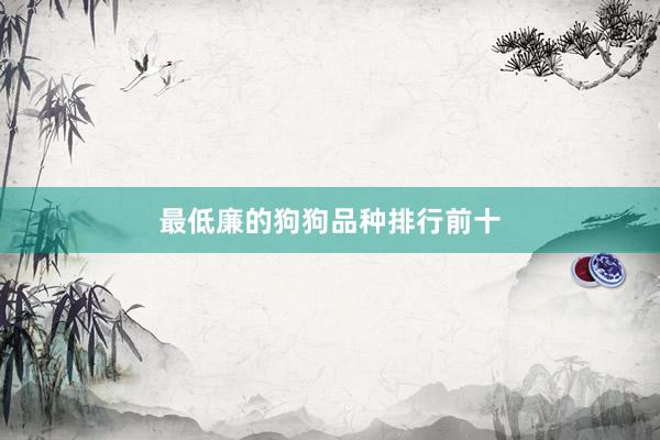 最低廉的狗狗品种排行前十