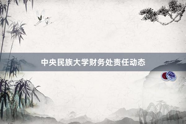 中央民族大学财务处责任动态