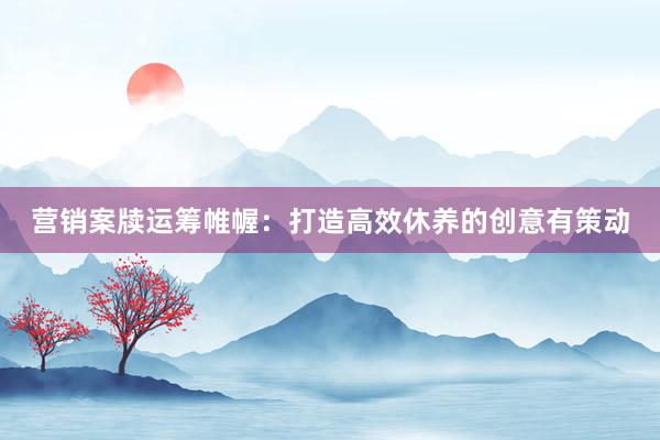 营销案牍运筹帷幄：打造高效休养的创意有策动